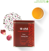 Te.Cha Premium Rose Blended with Roses from France Rose Oolong Tea Box(50 g)