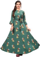 New Ethnic 4 You Anarkali Gown(Green)
