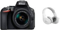 NIKON D5600 DSLR Camera Body with Single Lens: AF-P DX Nikkor 18-55 MM F/3.5-5.6G VR (16 GB SD Card) - (With Motorola Bluetooth Headphone) DSLR Camera Body with Single Lens: AF-P DX Nikkor 18-55 MM F/3.5-5.6G VR (16 GB SD Card)(Black)