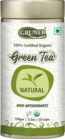 Gruner Green Tea 100 gm | Natural Flavour Unflavoured Green Tea Tin(100 g)