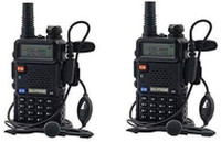 visionrabbit BAOFENG uv5r walkie talkie 4-5km range with Earpieces,Fm Radio ,Led Torch color black (pack of 2pcs) BAOFENG uv5r walkie talkie range,Earpices, FM radio Led Torch Walkie Talkie(Black)