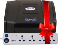 Microtek EMT1390 Voltage Stabilizer (Black) & 6A 4 Socket with 1 switch Surge Protector (White)