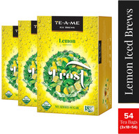 TE-A-ME Pyramid Tea Bags Box(3 X 18 = 54) Lemon Iced Tea Bags Box(54 Bags)