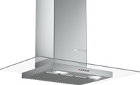 BOSCH Serie 2 Wall mounted hoods90 cm clear glass DWG098D50I Wall Mounted Chimney(Silver 800 CMH)