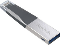 SanDisk iXpand Mini SDIX40N-128G-GN6NN 128 GB Pen Drive(Black, Silver)