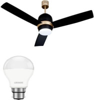 LUMINOUS New York Manhattan with 12 W Round B22 D LED Bulb 1200 mm 3 Blade Ceiling Fan(Night Sky, Pack of 1)