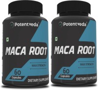 Potentveda Maca Root extract 800mg Supplement 60 Veg capsules pack2(2 x 60 Capsules)