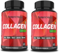 Potentveda Natural vegetarian collagen capsules for Men & Women Supplement(2 x 60 Capsules)