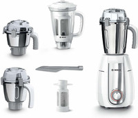 BOSCH MGM6642WIN MIXER, GRINDER, JUICER 750 Juicer Mixer Grinder (4 Jars, White)