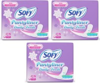 SOFY DAILY FRESH PANTY LINER, 40 Pcs PACK, COMBO OF 3 PACKS Pantyliner(Pack of 120)