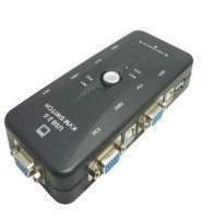 PAC 4 Port usb 2.0 kvm switch Media Streaming Device(Black)