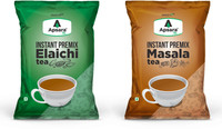 Apsara tea Premix Cardamom Tea, 1kg and Apsara Premix Masala Tea, 1kg Cardamom, Spices Instant Tea Pouch(2 kg)