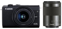 Canon EOS M200 Mirrorless Camera Body with Dual Lens 15-45 and 55-200 mm(Black)