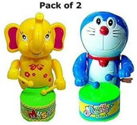 3 Jokers Elephant Drummer Toy with Drumming (Multicolor)(Multicolor)