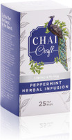 Chai Craft Peppermint, Invigorating Herbal Infusion, 25 Tea Bags Peppermint Herbal Infusion Bags Box(25 Bags)