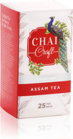 Chai Craft Assam Tea, Brisk and Robust Black Tea, 25 Tea Bags Unflavoured Black Tea Bags Box(25 Bags)