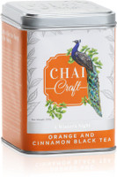 Chai Craft Orange and Cinnamon, Fruity and Spicy, Loose Leaf Black Tea Orange, Cinnamon Tea Tin(100 g)