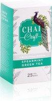 Chai Craft Cooling and Refreshing Spearmint Green Tea, 25 Tea Bags Mint Green Tea Bags Box(25 Bags)