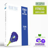 Blue Tea Fitness Tea Body and Mind Hibiscus, Lavender Herbal Tea Bags Box(12 Bags)