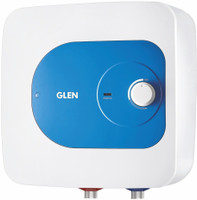 GLEN 6 L Storage Water Geyser (7054 Square Water Heater 6L Mech, WAITE, Blue)