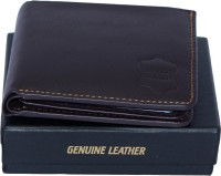 MAYON Men Black Genuine Leather Wallet(6 Card Slots)