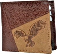 MAYON Men Red Genuine Leather Wallet(6 Card Slots)