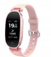 BUXAZ FIT 1 Smart Fitness Band(Rose Strap, Size : Free Size)