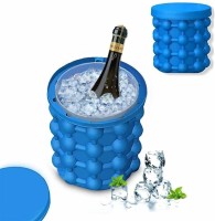 Rohini Fashion 1 L Silicone Silicone Ice Cube Maker | The Innovation Space Saving Ice Cube Genie | Bucket Revolutionary Space Saving Ice-Ball Makers for Home, Party and Picnic Ice Bucket(Multicolor)