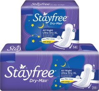 STAYFREE Dry Max All Night combo of 42 pads Sanitary Pad