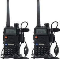 visionrabbit BAOFENG uv5r 4way radio walkie talkie uhf400-470mhz with earpieces radio walkie talkie uhf400-470mhz with earpieces Walkie Talkie(Black)