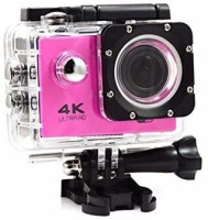 INDOB Sports Action Camera 4K Ultra HD WiFi Sports Action Camera Water Resistant 64GB Support Sports and Action Camera(Pink, 16 MP)