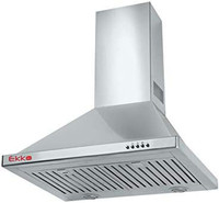Ekko Indeko Stainless Steel 60 CM Wall Mounted Chimney(Silver 1100 CMH)