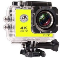 SPRING JUMP 4K Waterproof Wifi Wide Angle 16 MP 4K Video Recording Sports and Action Camera(Yellow, 16 MP)