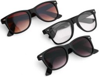 SRPM Wayfarer Sunglasses(For Men & Women, Clear, Black, Brown)