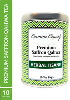 Carmine County Premium Saffron Qahwa – Traditional Kashmir Saffron Tea – Finest Quality tea with therapeutic benefits Saffron, Cardamom, Cinnamon Herbal Infusion Bags