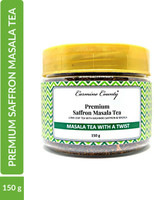 Carmine County Premium Saffron Masala Tea – Natural Saffron Threads Long leaf tea & Kashmiri masala – Herbal Tisane Saffron Herbal Infusion Mason Jar(150 g)