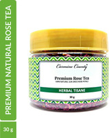 Carmine County Premium Rose Tea – Natural Sun Dried Rose Petals – Herbal Tisane Rose Herbal Infusion Mason Jar(30 g)
