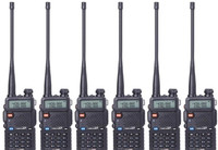visionrabbit BAOFENG uv5r walkie talkie uhf400-470 18000mah battery FM radio Led Torch wide frequency pack of 6 BAOFENG uv5r walkie talkie uhf400-470 mhz wide frequency FM radio Led Torch 5-10km range 18000mah battery pack of6 Walkie Talkie(Black)