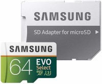 SAMSUNG EVO SELECT 64 GB MicroSDXC Class 10 100 MB/s  Memory Card