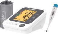 NISCOMED Digital Blood pressure monitor with talkative feature and color change display with Digital Thermometer Fully Automatic Digital Blood pressure Monitor Bp Monitor(White)