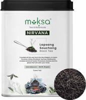 MOKSA Tea & Botanicals Luxury 100% Pure Lapsang Souchong Black Tea | Loose Tea | Premium Quality Unflavoured Black Tea Tin(35 g)