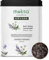 MOKSA Tea & Botanicals Luxury 100% Pure Earl Grey Lavender Black Loose Tea Leafs | Premium Quality Lavender Black Tea Tin(50 g)