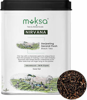 MOKSA Tea & Botanicals Luxury 100% Pure Darjeeling Second Flush Organic Loose Leaf Black Tea | Premium Quality Unflavoured Black Tea Tin(35 g)