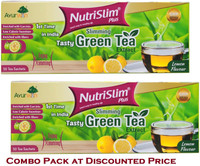 Nutri slim Green Tea (With Sweetener) Combo Pack - Lemon Instant Tea Box(300 g)