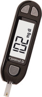 Control D Sugar Testing Monitor with 5 Strips Glucometer(Black)