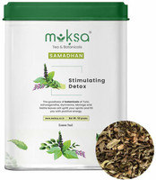 MOKSA Tea & Botanicals Luxury 100% Pure Stimulating Detox Herbal Tea with 5 Whole Spices Good for Weight Loss | Boost Metabolism and Healthy Skin | Loose Tea ( Serves 25 