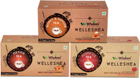 Wisdom Natural Honey Ginger,Detox,Hibiscus Green Tea Combo Of 3 Pack 25 Tea Bag in Each Pack Hibiscus, Honey, Ginger, Hibiscus Green Tea Box(300 g)