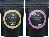 vedoherbs Rose tea and Masala Tea Combo Pack 2 Rose, Cardamom Herbal Tea Vacuum Pack(50 g)