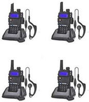visionrabbit walkie talkie uv5r uhf400-480mhz Dual Band(pack of4pcs) walkie talkie uv5r uhf400-480 max Dual band(pack of4pcs) Walkie Talkie(Black)