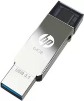 HP Type 'C' OTG 3.1 Metal USB Dual Drive X304m 64 GB OTG Drive(Black, Silver, Type A to Type C)